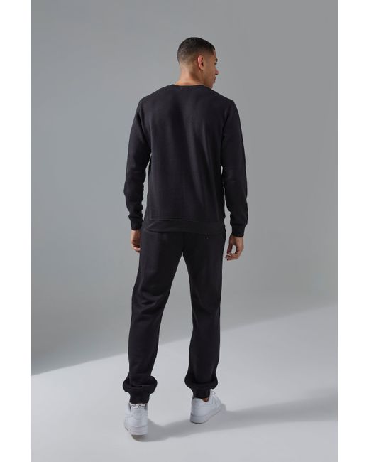 BoohooMAN Gray Man Active Sweatshirt & Jogger Tracksuit for men