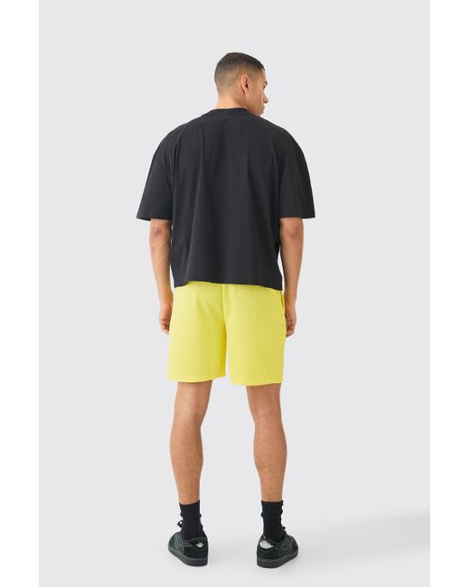 Boohoo Black Oversized Boxy Limited T-shirt & Mesh Basketball Shorts Set