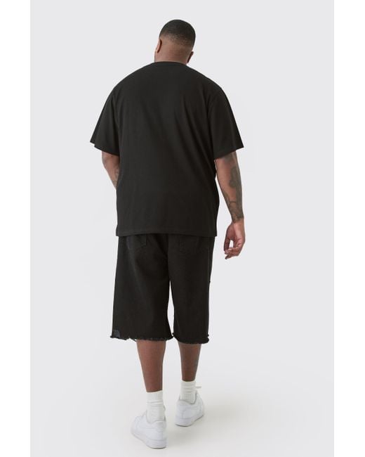 BoohooMAN Black Plus 2 Pack Basic T-shirt for men