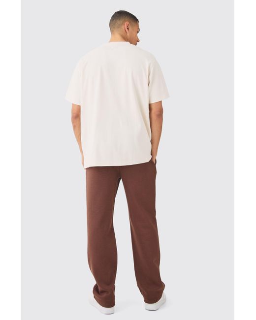 BoohooMAN Brown Relaxed Fit Jogger for men