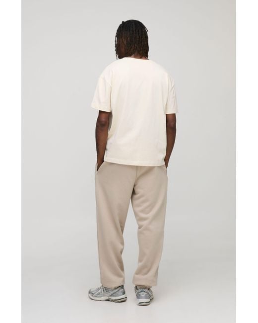 BoohooMAN Natural Tall Basic Oversized Jogger for men