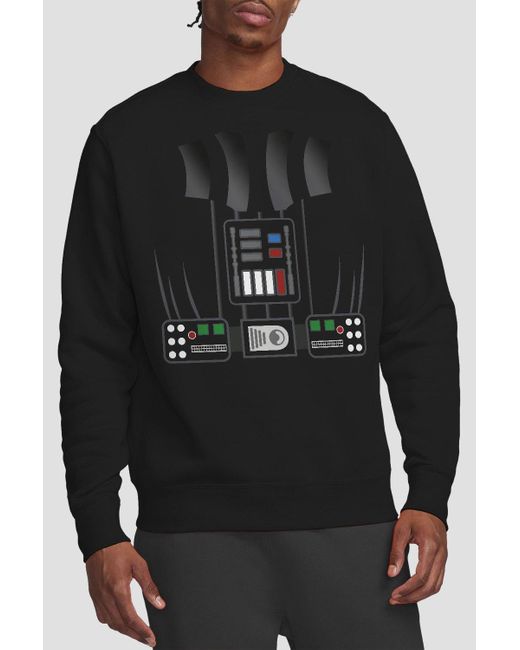 BoohooMAN Star Wars Star Wars Darth Vader Costume Sweatshirt Black for men