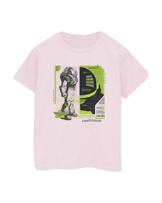 BoohooMAN Pink Disney Lightyear Buzz Tech Panel T-shirt for men