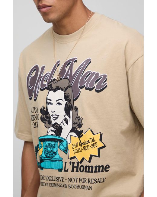 BoohooMAN Kastiges Oversize T-Shirt und Basketball-Shorts in Brown für Herren