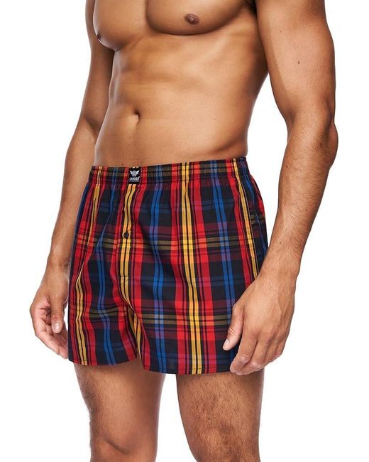 BoohooMAN Blue Kandor Hexster Woven Boxers 6pk for men