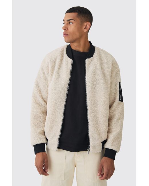 Borg bomber jacket best sale