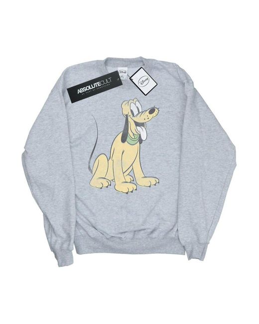 BoohooMAN Gray Disney Pluto Sitting Sweatshirt for men