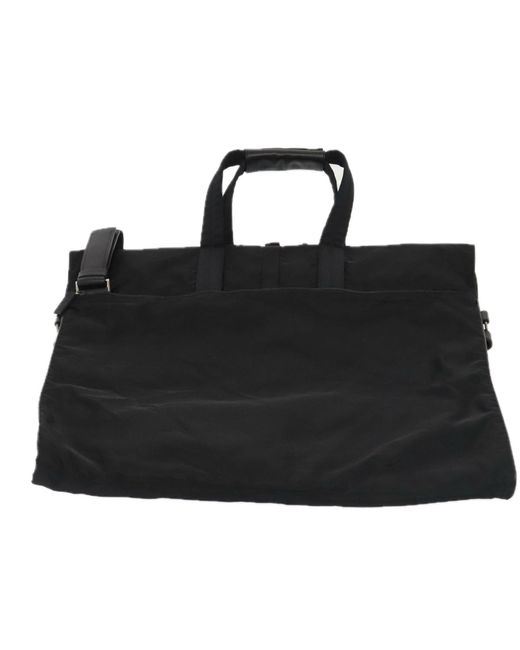 BoohooMAN Prada Preloved Travel Tote Bag Nylon Model Unisex - Black Travel Bags for men