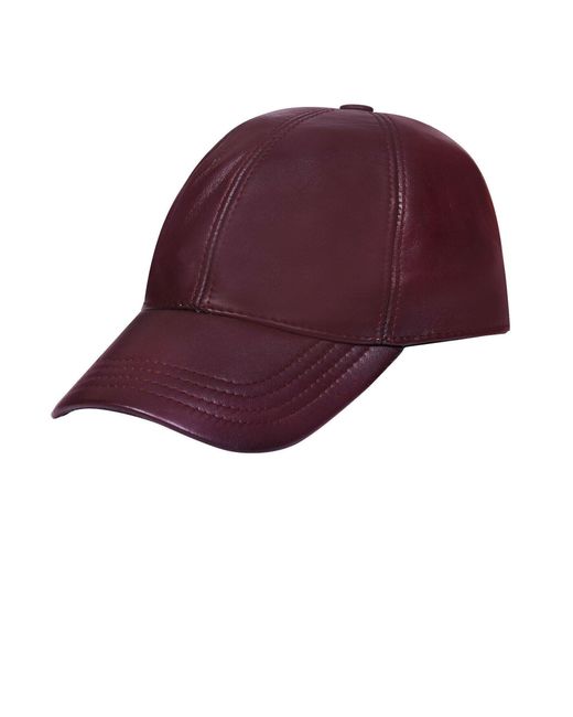 BoohooMAN Purple Infinity Leather Real Nappa Leather Adjustable Golf Snapback Plain Baseball Cap Hat for men