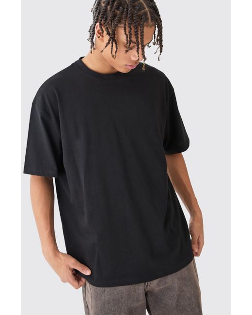 BoohooMAN Black Oversized Basic T-shirt for men