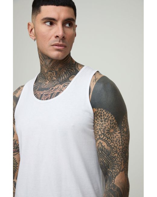 Pack De 2 Tops Sin Mangas Tall Básicos Regular Boohoo de color White