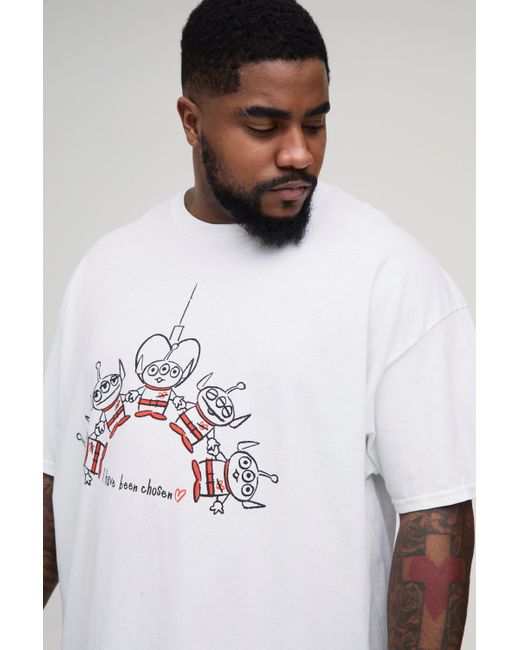 BoohooMAN Lockeres T-Shirt mit lizenziertem Toy Stroy Print in White für Herren