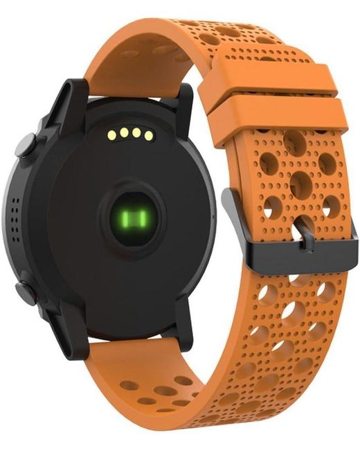 BoohooMAN Orange Denver Smart Watch Bluetooth Gps Fitness Tracker Heart Rate Waterproof Notification for men