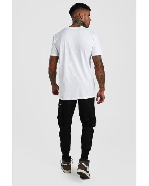boohooman plain white t shirt