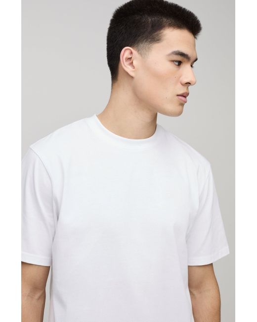 Pack De 2 Camisetas Básicas Con Cuello De Caja Boohoo de color White