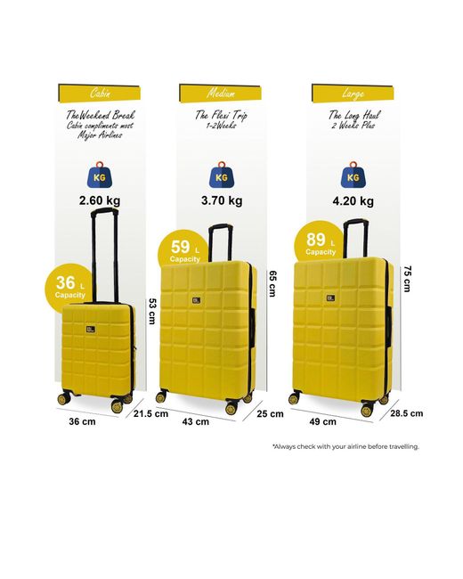 BoohooMAN Infinity Leather Yellow Hard Shell Classic 8 Wheel Cabin Luggage Case Travel Suitcases for men