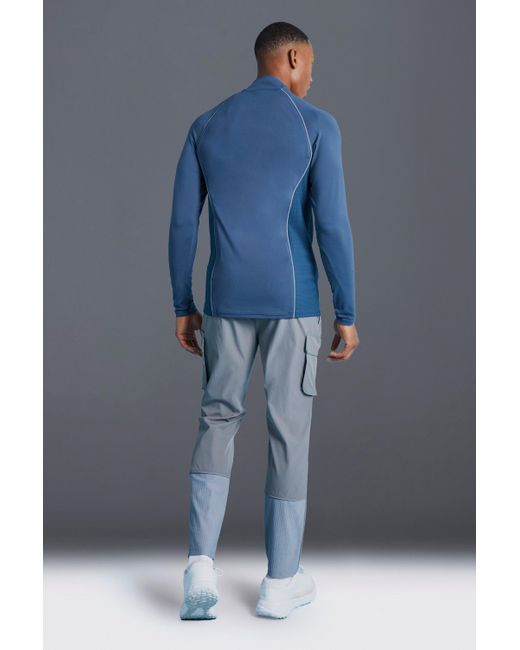 BoohooMAN Blue Man Active Skinny Woven Joggers for men
