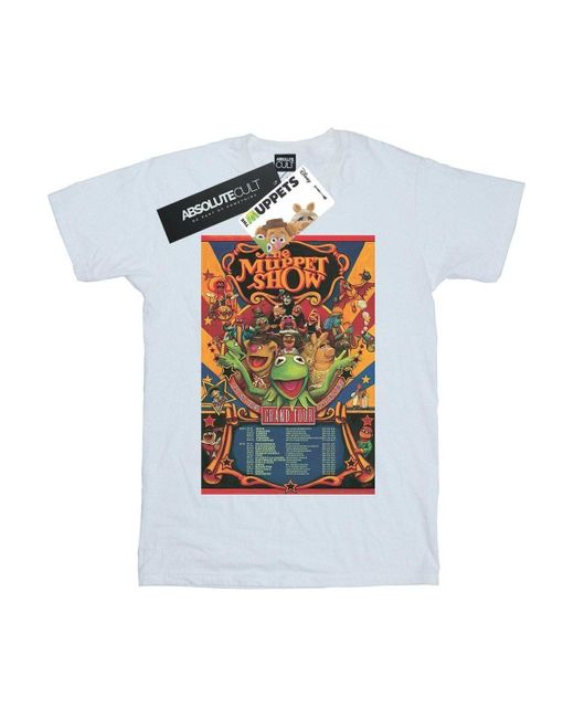 BoohooMAN White Disney The Muppets The Muppet Show Poster T-shirt for men