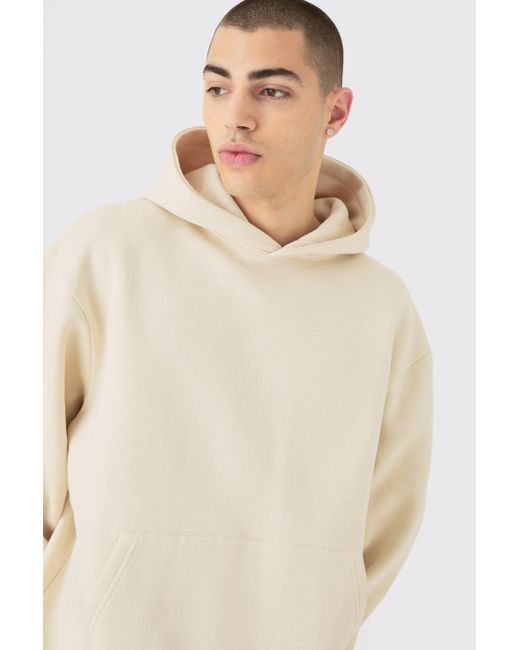 Oversized Hooded Tracksuit Boohoo de color Natural