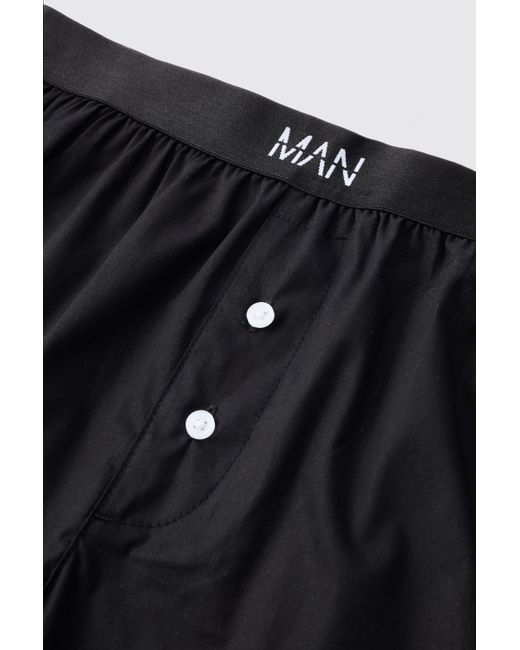 BoohooMAN Blue Original Man Woven Boxer Shorts for men