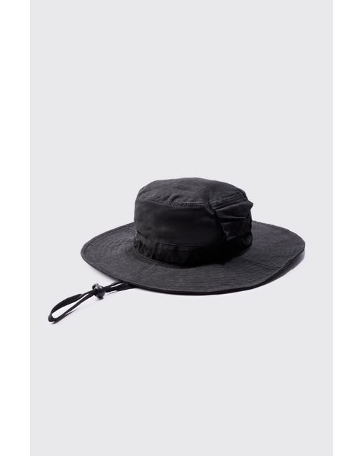 BoohooMAN Wide Brim Fisherman Hat In Black für Herren