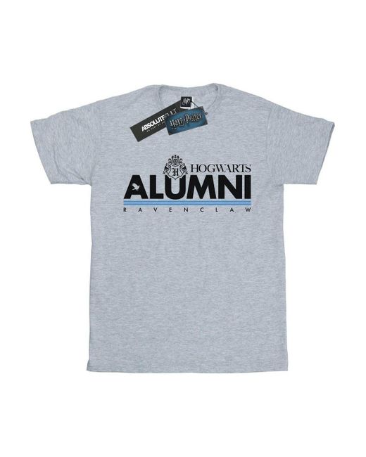BoohooMAN Gray Harry Potter Hogwarts Alumni Ravenclaw T-shirt for men