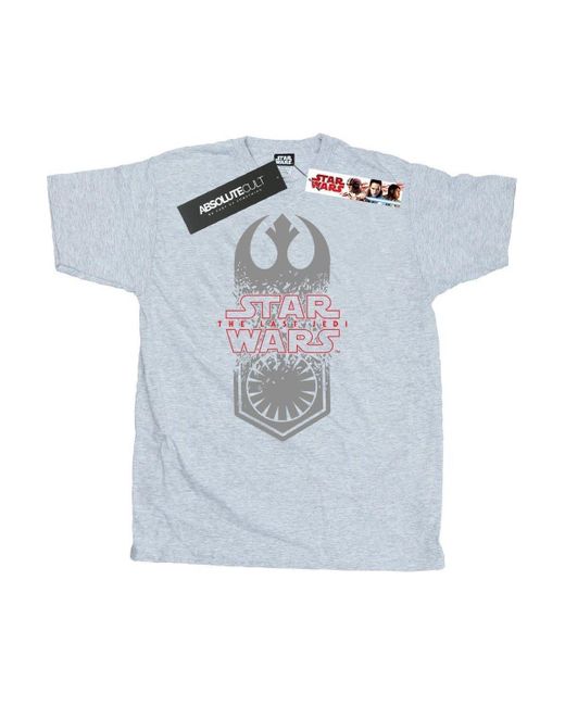 BoohooMAN Blue Star Wars The Last Jedi Symbol Crash T-shirt for men