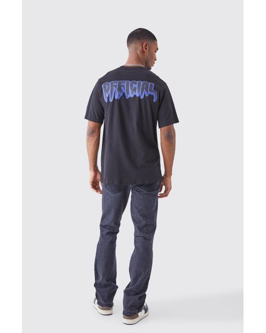 BoohooMAN Blue Tall Oversized Official Drip Back Print T-shirt for men