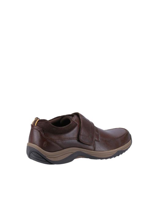 BoohooMAN Brown Hush Puppies 'douglas' Classic Touch Fastening Shoes for men
