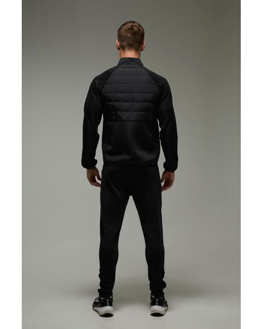 BoohooMAN Gray Active Slim Fit Lightweight Quilted Zip Through for men