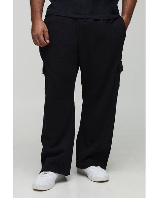 Boohoo Black Plus Basic Straight Leg Cargo Jogger