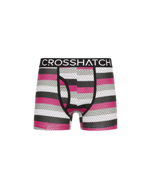 BoohooMAN Pink Crosshatch Crystaline Boxers 3pk for men