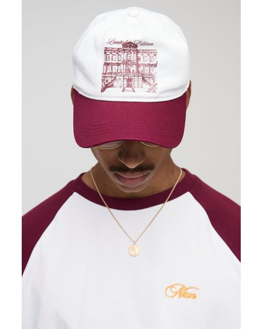 Boohoo White Chateau Scenic Cap