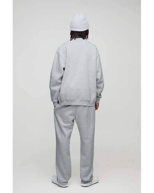 BoohooMAN Gray 330gsm Basic Straight Fit Jogger for men