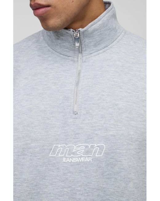 Sudadera Oversize Man Con Colores En Bloque Boohoo de color White