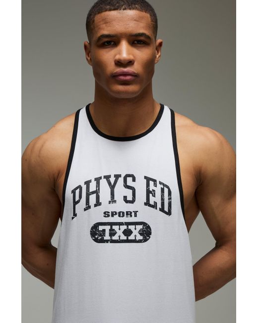 BoohooMAN Man Active Psych Ed Racer-vesttop in Gray für Herren
