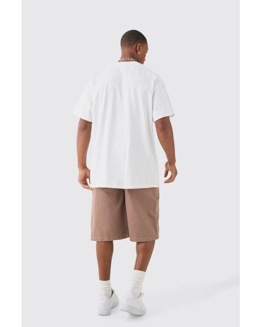 BoohooMAN White Oversized Disney Scar License T-shirt for men