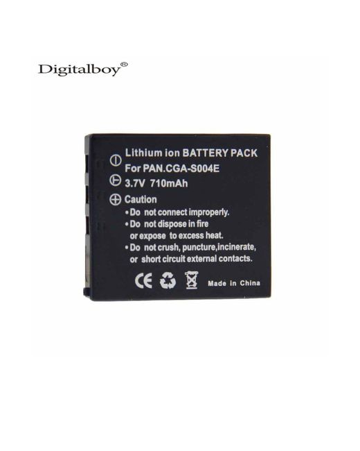 BoohooMAN Black Panasonic Cga-s004 Rechargeable Battery for men