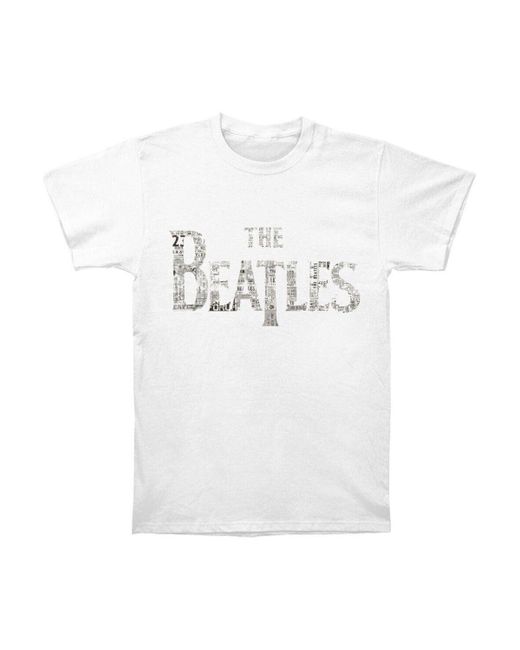 BoohooMAN White The Beatles Drop T Logo T-shirt for men