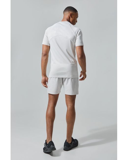 BoohooMAN White Active Camo 5inch Short for men