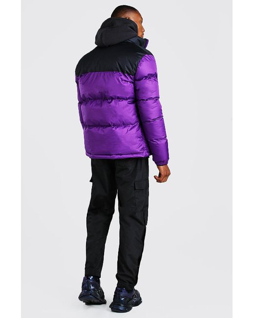 BoohooMAN Man Dash Colour Block Puffer 