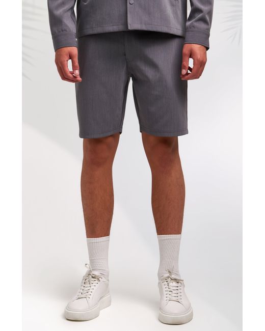 BoohooMAN Denim Tailored Shorts in Grey (Gray) for Men Lyst