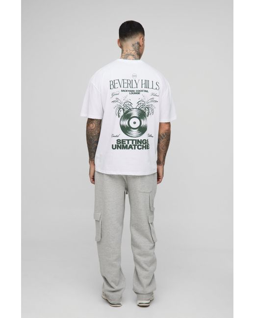 BoohooMAN Tall Oversize Cargo-Jogginghose in Gray für Herren