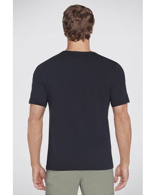 BoohooMAN Blue Skech-breeze Slub Pocket Tee Black for men