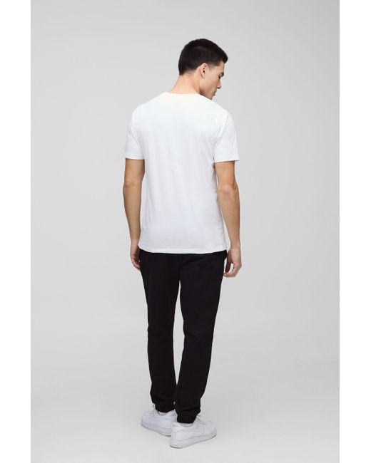 BoohooMAN White Slim Basic T-Shirt for men
