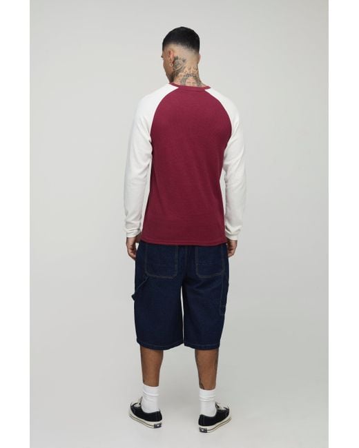BoohooMAN Blue Tall Carabiner Detail Regular Carpenter Jorts for men