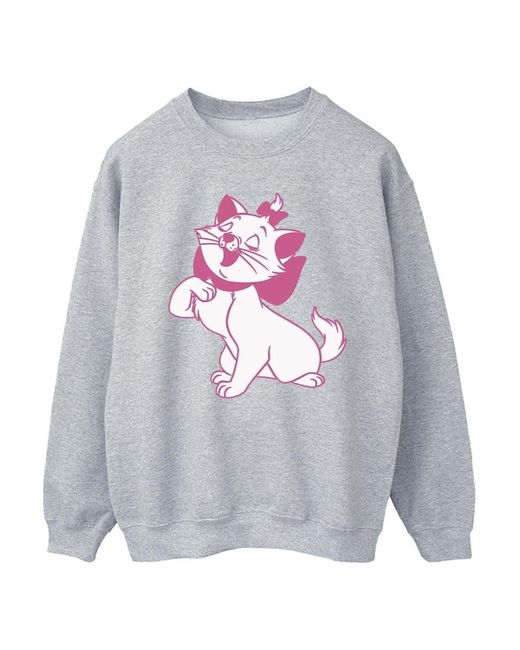 BoohooMAN Gray Disney The Aristocats Marie Sweatshirt for men