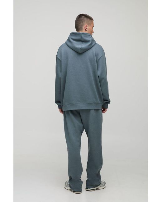 BoohooMAN Blue Basic Baggy Drop Crotch Jogger for men