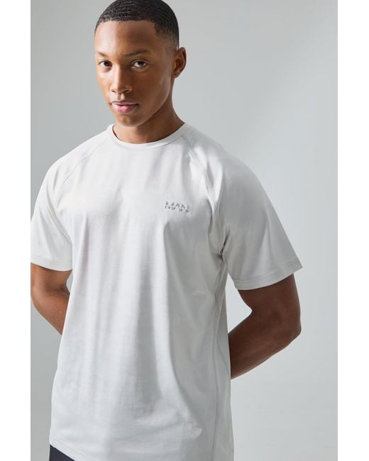 BoohooMAN Gray Man Active Camo Raglan T-shirt for men
