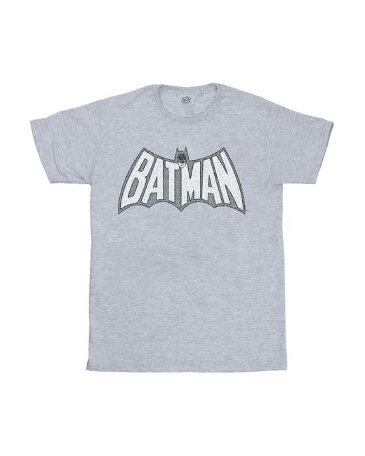 BoohooMAN Blue Dc Comics Batman Retro Crackle Logo T-shirt for men